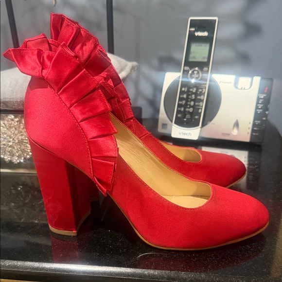 Botkier Shoes - Botkier Red Ruffle Heels